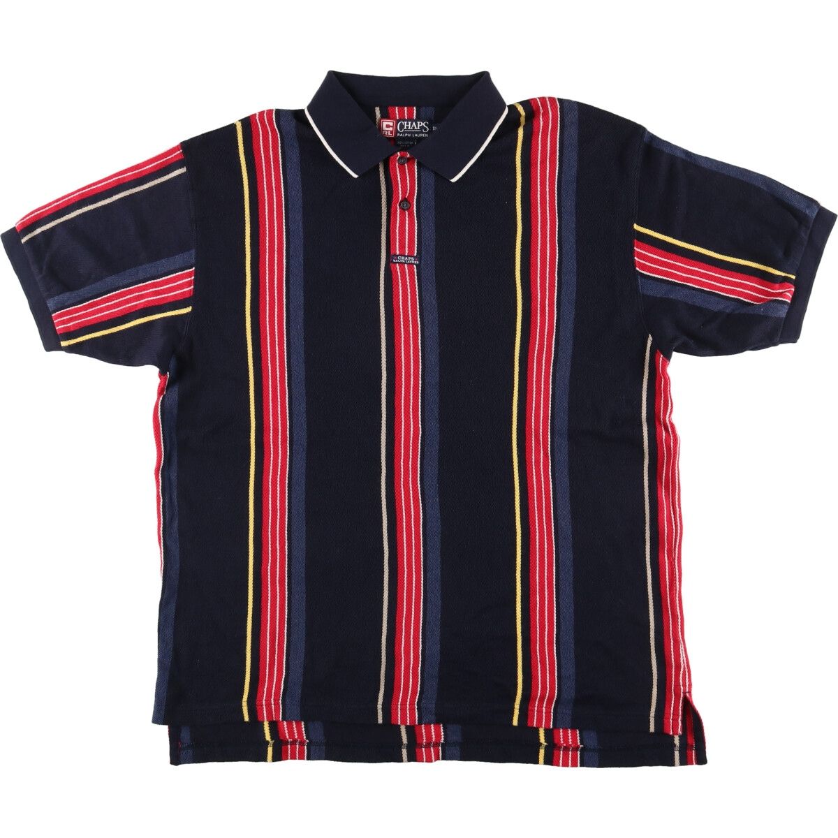 古着 90年代 ラルフローレン Ralph Lauren CHAPS チャップス 半袖 ストライプ ポロシャツ メンズXL ヴィンテージ/eaa444858