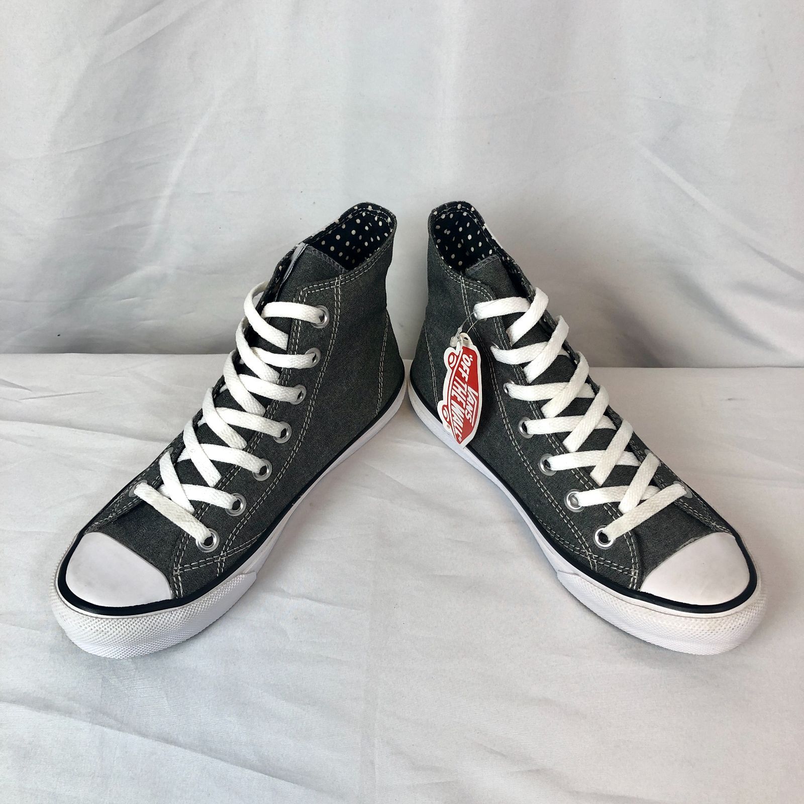 即決☆VANS☆23.0㎝ ハイカットスニーカー ヴァンズ レディース グレー