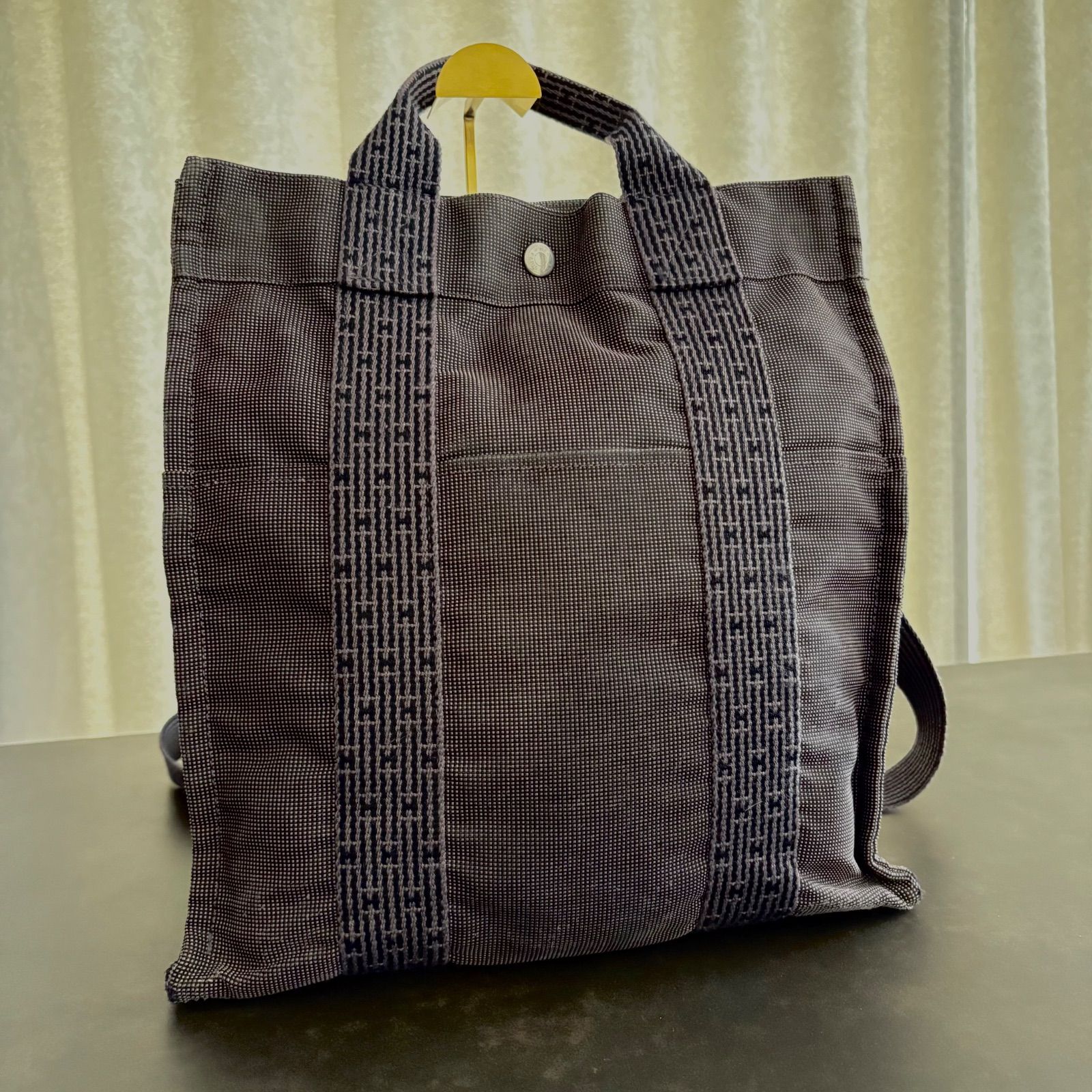 エルメス エールライン アド MM リュック バックパック キャンバス