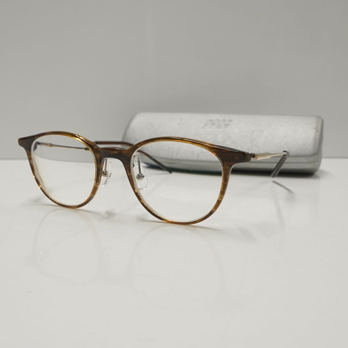 999.9 フォーナインズ NPM-67 眼鏡 USED美品 ボストン 逆Rヒンジ