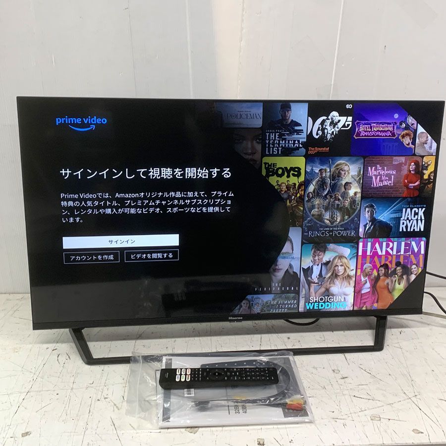 J 美品 Hisense 40V型 2021年製 フルハイビジョン 40BK2 androidTV