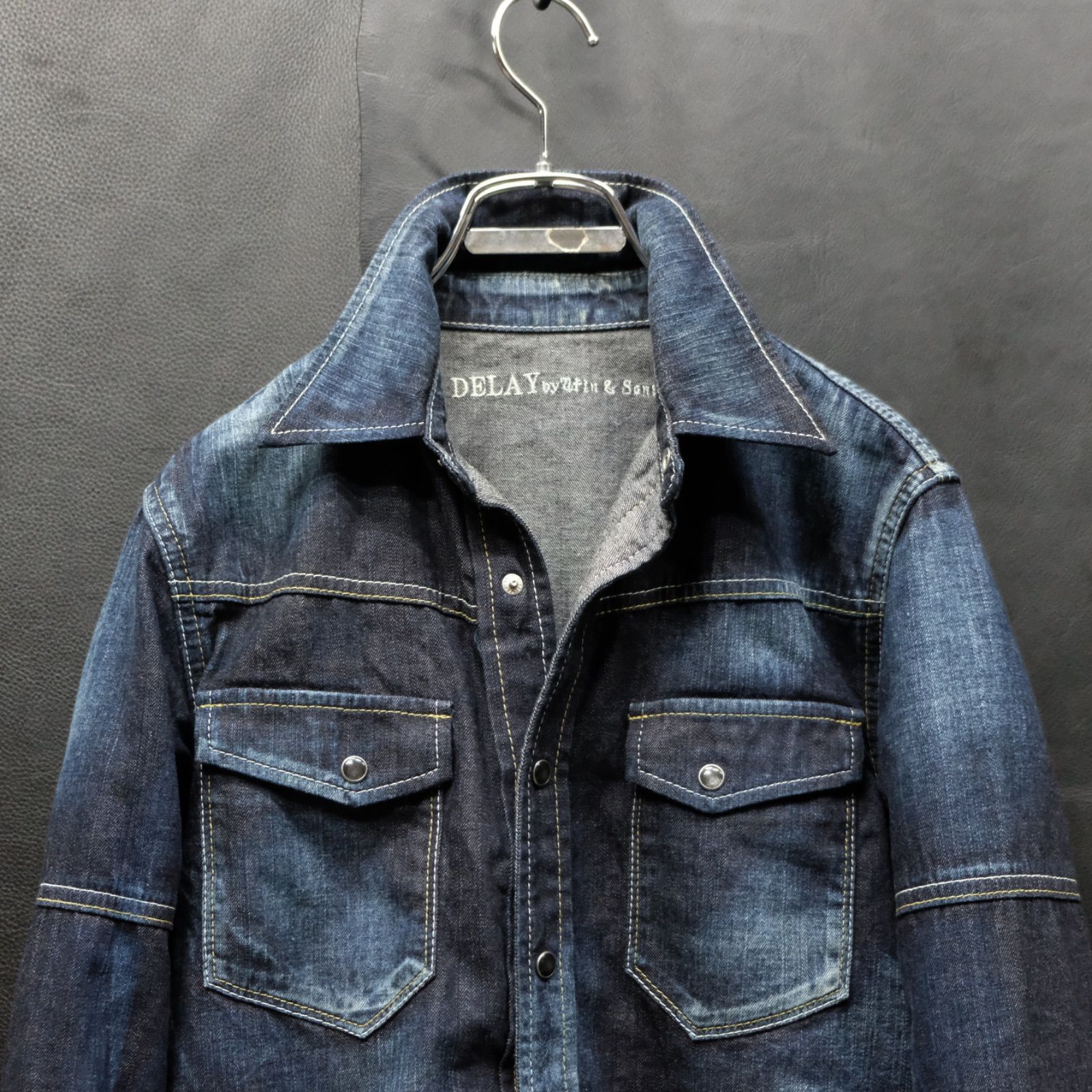 DELAY by Win&Sons ビンテージ加工 ライトオンスデニムシャツ サイズ1