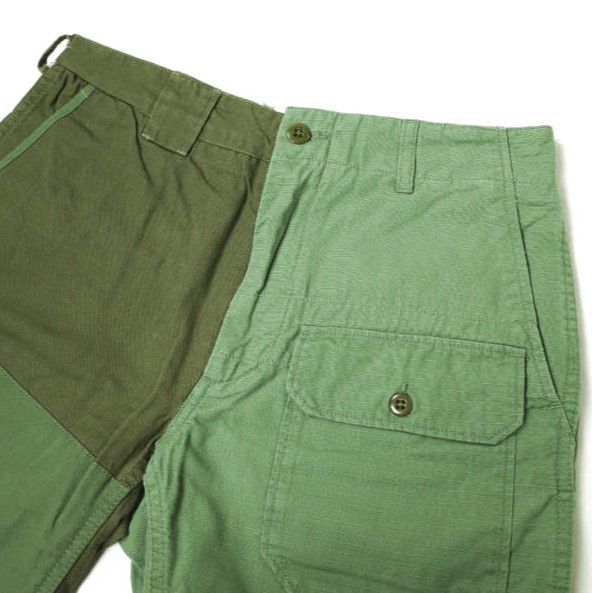 Engineered Garments x BEAMS PLUS エンジニアードガーメンツ ビームスプラス 別注 アメリカ製 MILSPO SHORTS クレイジーパターン ミルスポショーツ 11-25-1650-334 32 OLIVE ショートパンツ ボトムス【中古】【Engineered Garments × BEAMS PLUS】 Engineered Garments x BEAMS PLUS エンジニアードガーメンツ ビームス