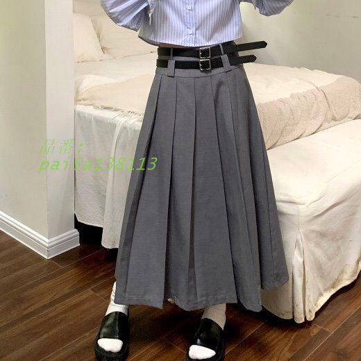 プリーツロングスカート韓国ギャルファッ pai5a138113