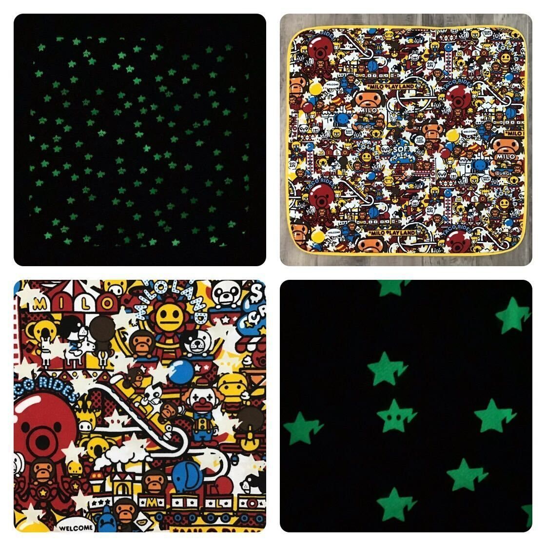 蓄光 ベビー おくるみ ブランケット BAPE Swaddle MILO PLAY LAND BABY Blanket a bathing ape マイロ エイプ ベイプ