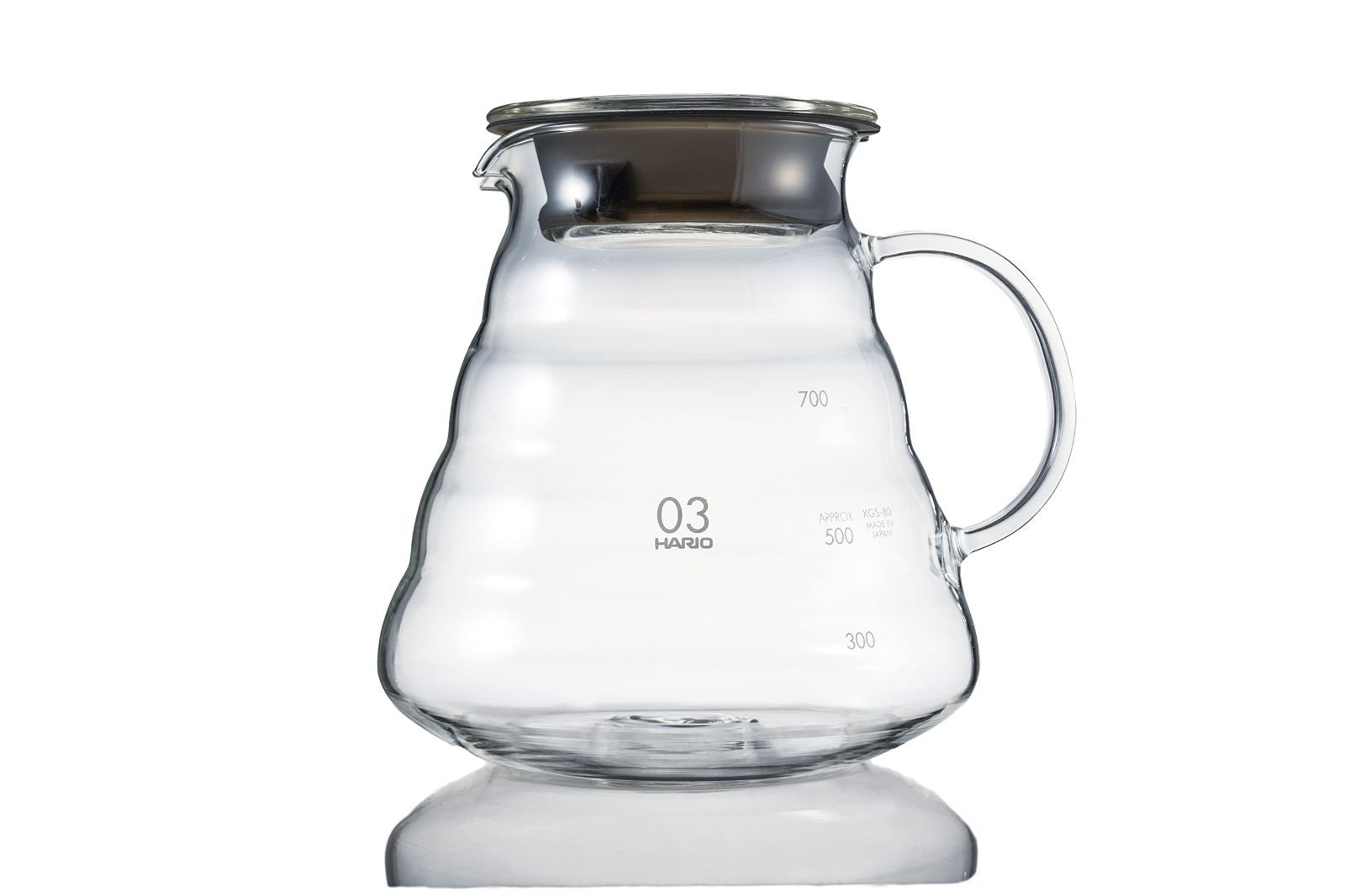 電子レンジ可 XGSR-80-TB 2~6杯用 800ml V60グラスサーバー800クリア HARIO(ハリオ)