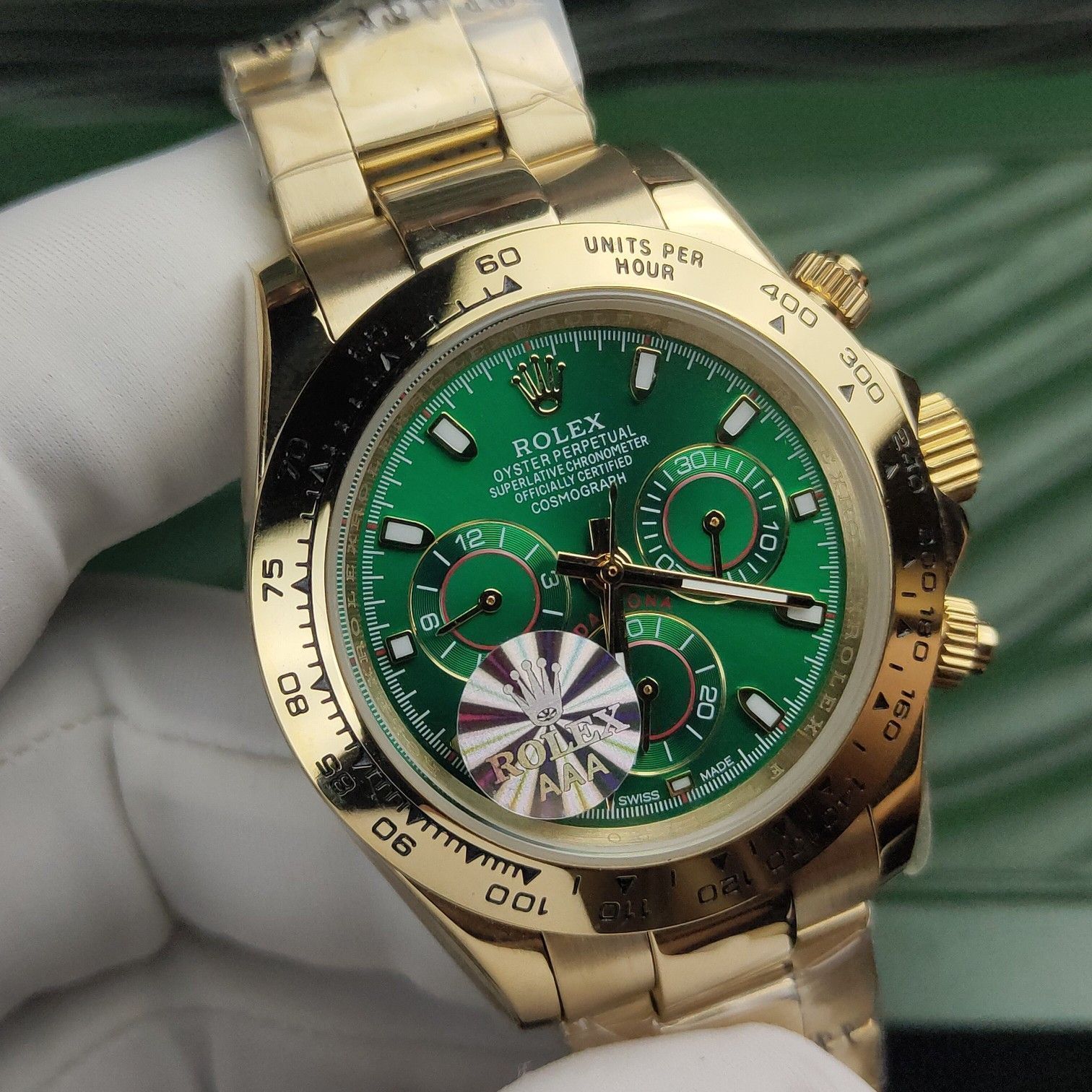 今日 ROLEX コスモグラフデイトナ シリーズ m116508-0013 グリーンデイトナ -MM輸入