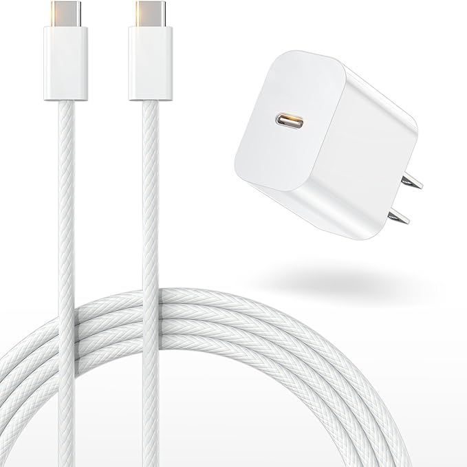 iphone 充電器 type-c 20W 「純正 編み込み式充電ケーブル付き」急速充電器 安全で低温 タイプc 充電器 GaN採用 usb c pd 充電器 スマホ 軽くてコンパクト アイフォン 最適な小型 携帯充電器 外出や