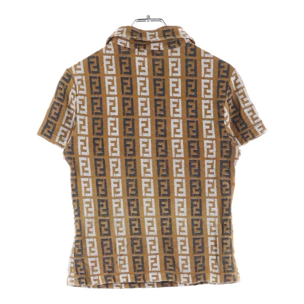 FENDI (フェンディ) VINTAGE 90s ズッカ総柄 コットンパイル地半袖