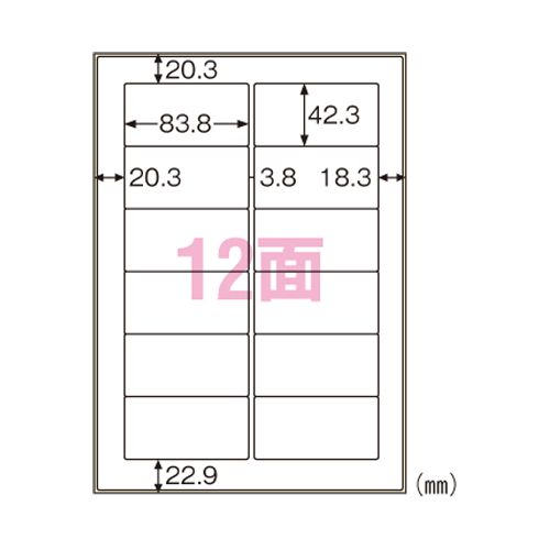 【新品・4営業日で発送】ヒサゴ 屋外ラベル油面対応　１２面 (KLPA861S)