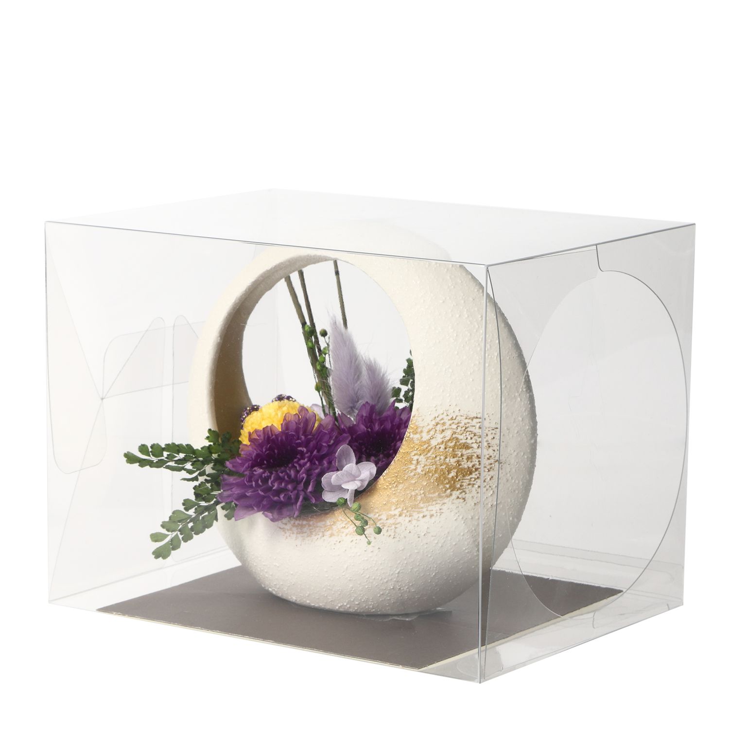 ✨特大✨ピンク＆水色バラプリザ＆胡蝶蘭（アーティシャルフラワー