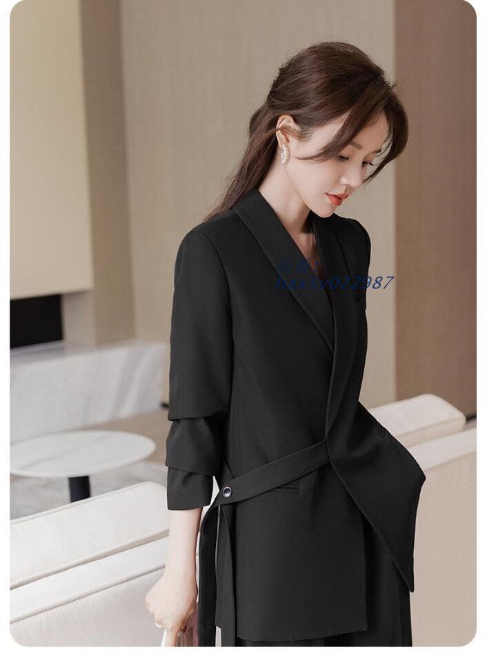 パンツスーツ ワイン赤