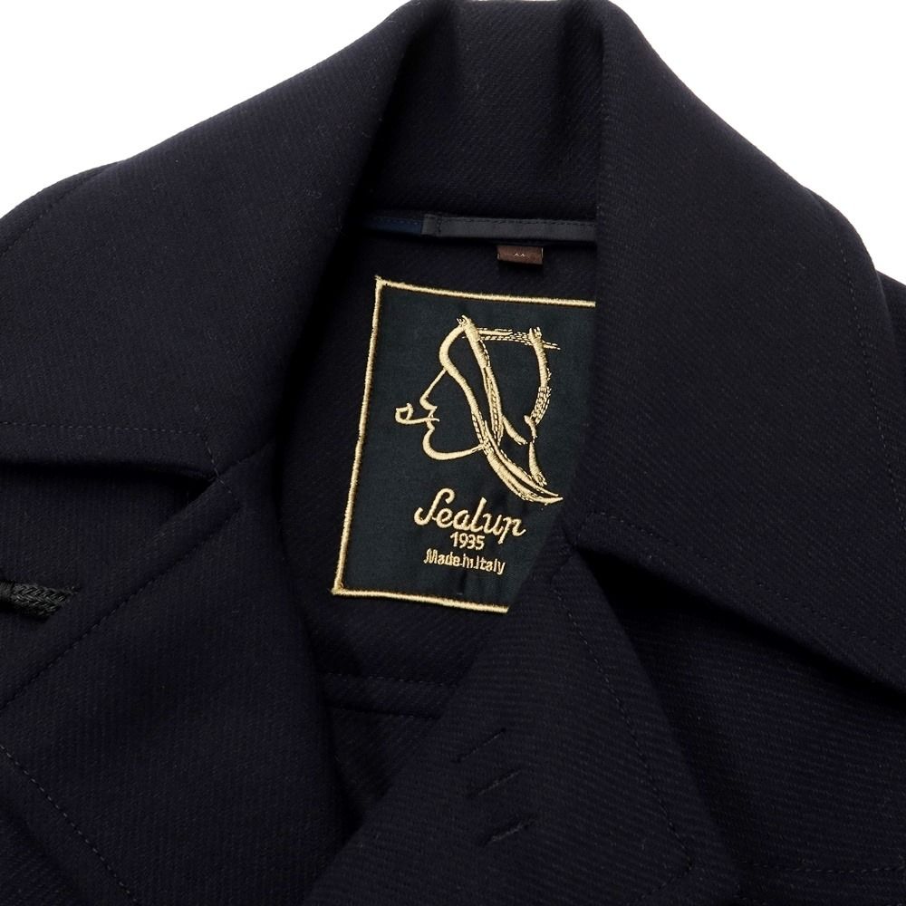 中古】シーラップ Sealup ウールナイロン ダッフルコート ネイビー