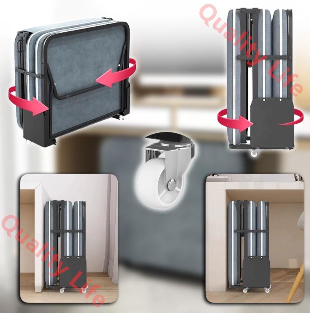な背もたれ ポータブルおりたたみベット