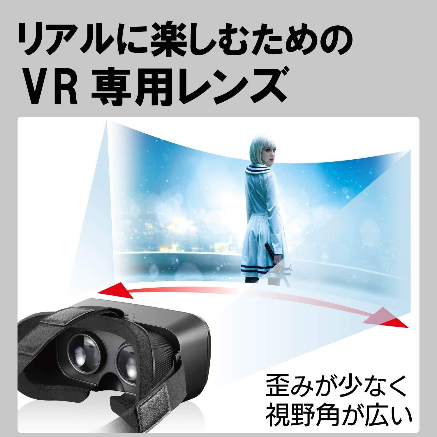 エレコム VRゴーグル VRグラス 目幅調節可能 眼鏡対応 スマートフォン対応 ブラック VRG-S01BK