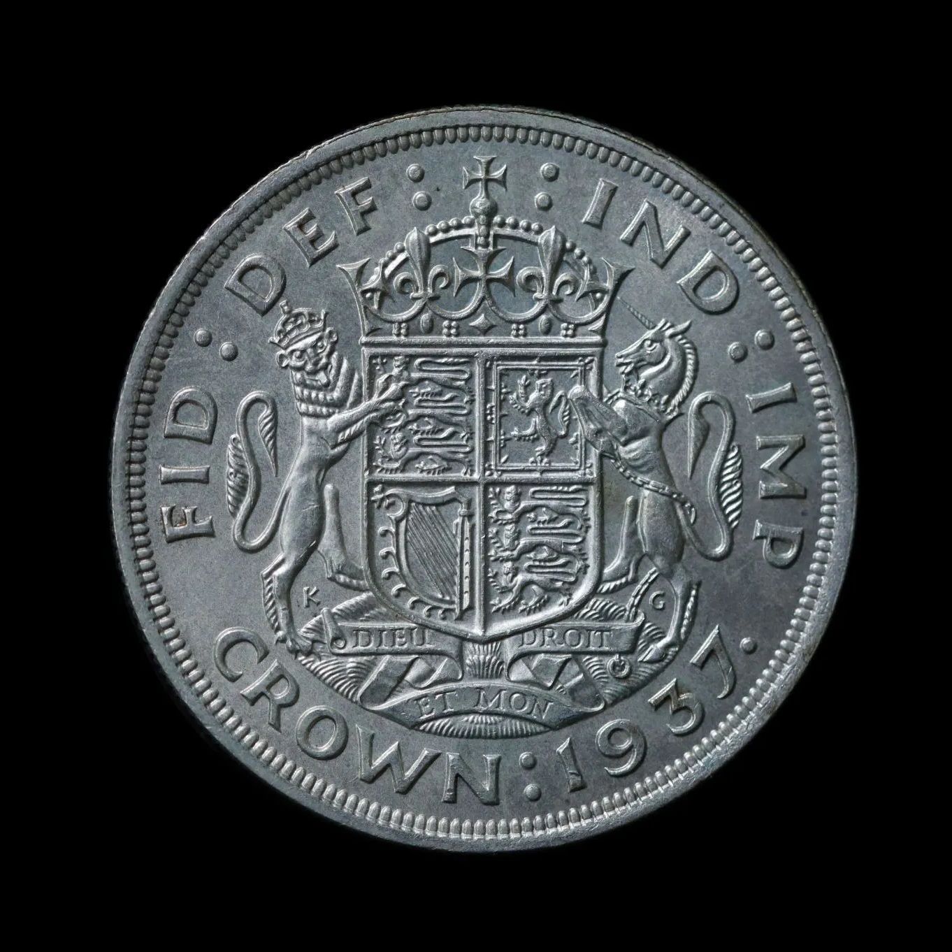 GREAT BRITAIN George VI ジョージ6世 1Crown 1937年 1クラウン 銀貨