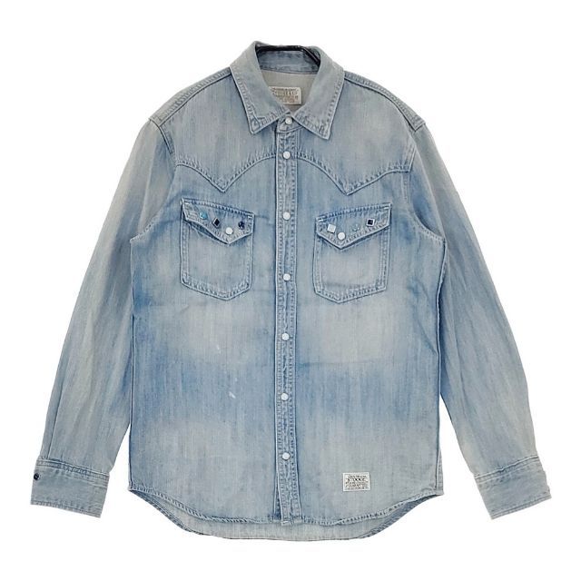 ストゥージ＆コー 長袖はおり　シャツ 青 / ブルー stooge&co : ストーギーアンドコー Stooge＆Co デニムシャツ