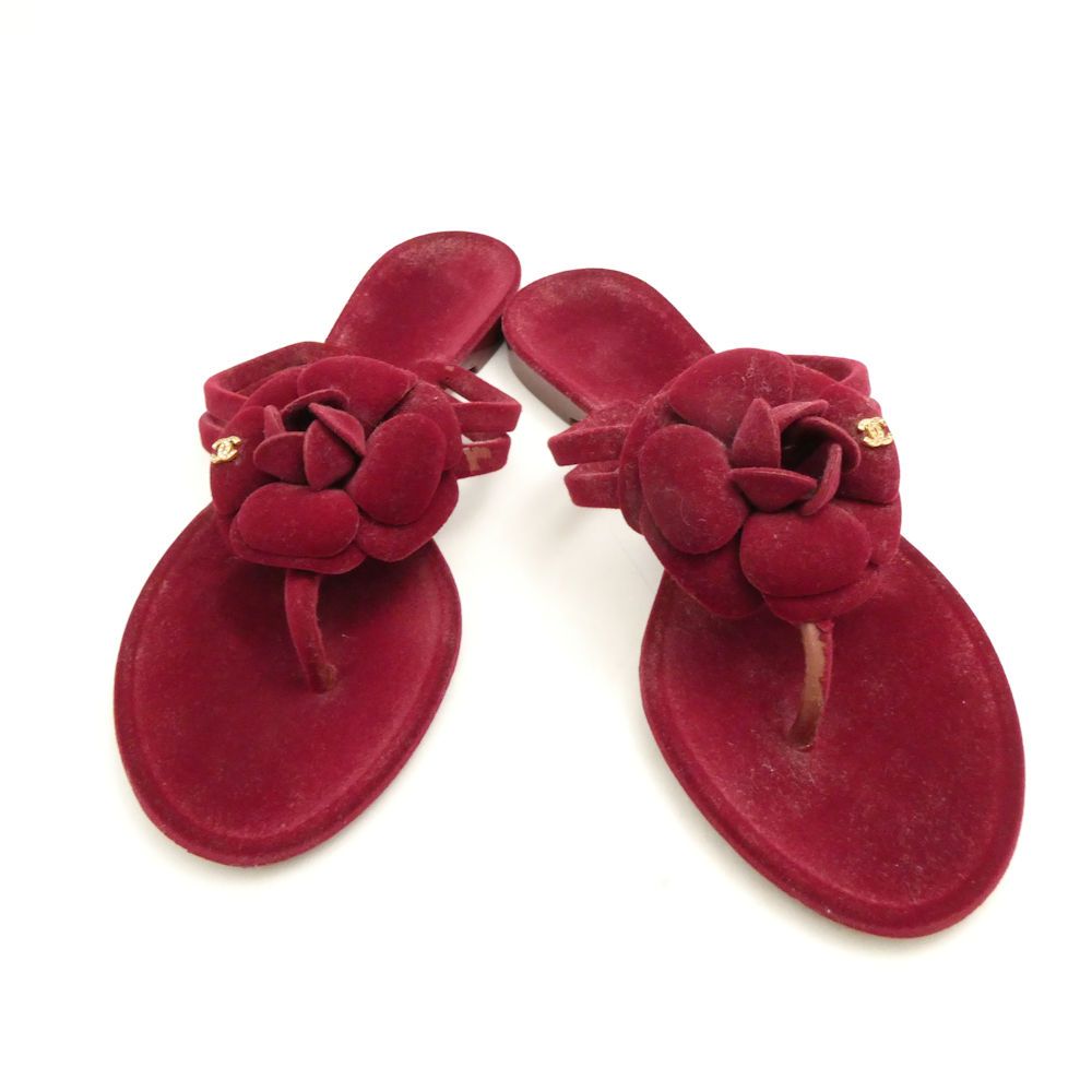 CHAEL シャネル ココマーク カメリア ヒールサンダル 36 1/2 CHAEL シャネル ココマーク カメリア ヒールサンダル 36 1/2