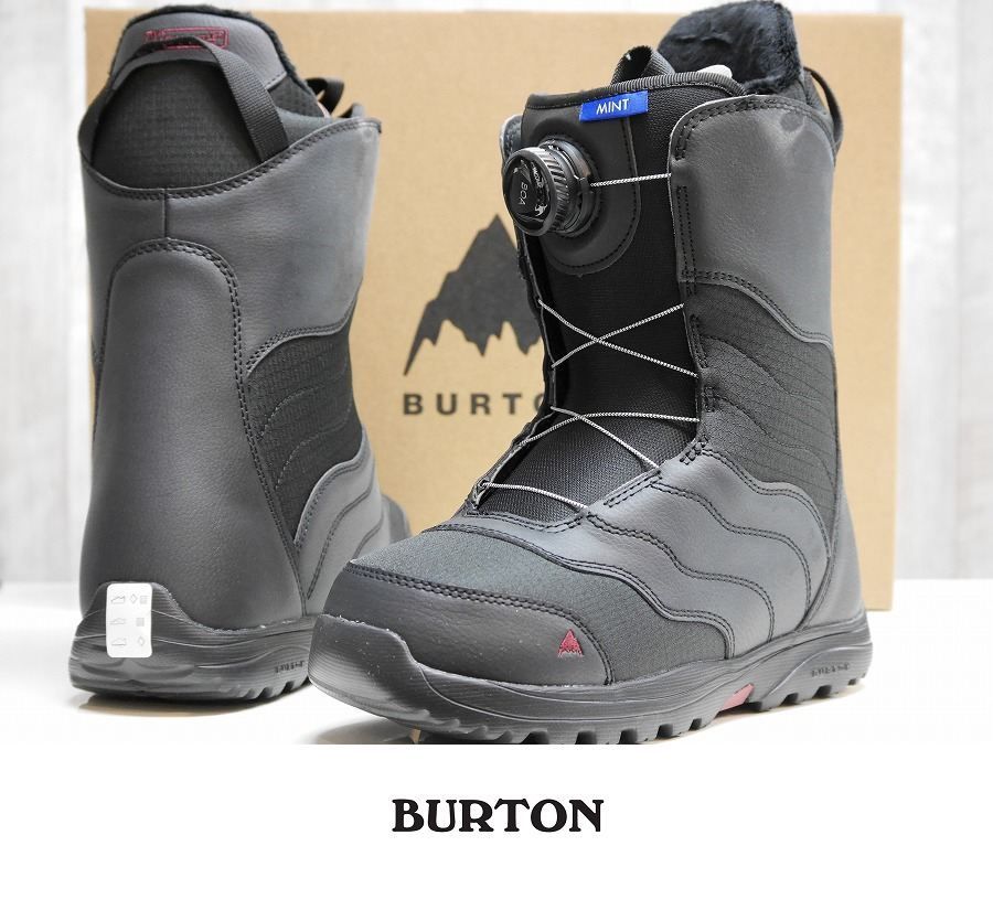 26 BURTON MINT BOA WIDE - 24.0 Black 保証付 レディース スノーボード ブーツ ボア