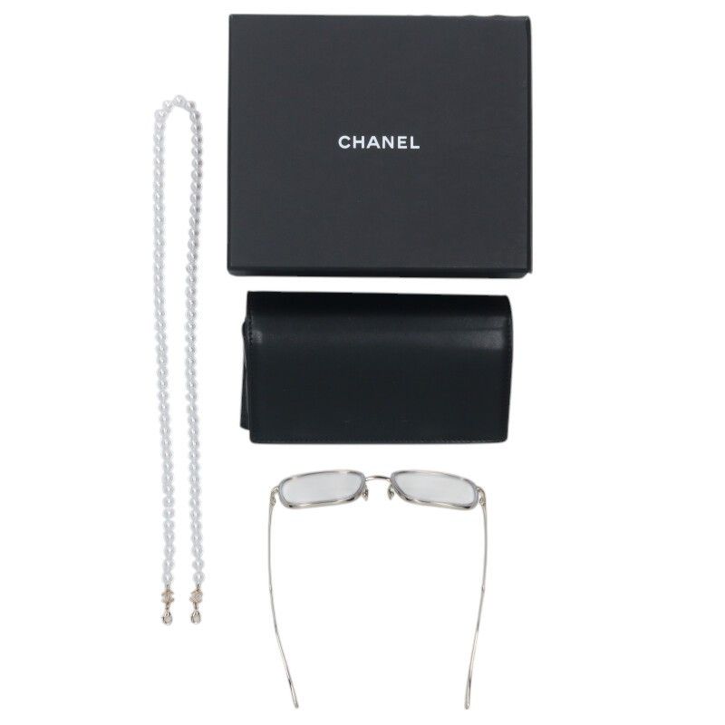 CHANEL シャネル パールチェーンサングラス CHANEL - 新品 CHANEL シャネル パール ボストン型 サングラス