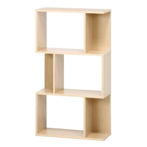 【新品・2営業日で発送】FUIBOEKI 不二貿易 S型ディスプレイラック 3段 NA 型番:S SHAPE RACK 色:NATURAL