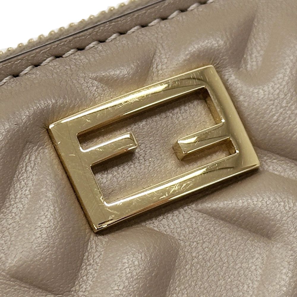 FENDI フェンディ ズッカ キャンバス レザー 2つ折り 財布 コンパクト