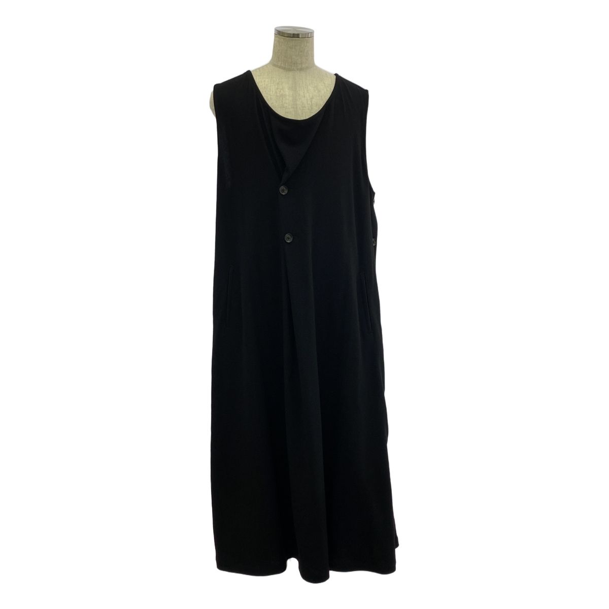 【美品】  YOHJI YAMAMOTO POUR HOMME / ヨウジヤマモトプールオム | 2018AW | ウール デザインドレス プルオーバー コート | 1 | ブラック | メンズ 美品】 YOHJI YAMAMOTO POUR HOMME / ヨウジヤマモトプールオム