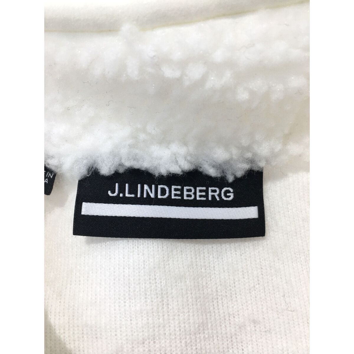 J.LINDEBERG - coco 中古 ジェイリンドバーグ J.LINDEBERG レディース ジャケット S 白 ホワイト ボア フリース 軽量 シンプル 中古 レディース ジェイリンドバーグ J.LINDEBERG ジャケット S