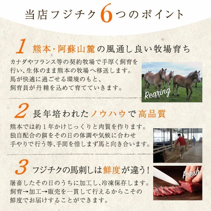 【馬刺し】ふじ馬刺し バラヒモ 100g　フジチク　熊本 ヘルシーミート　馬肉-5