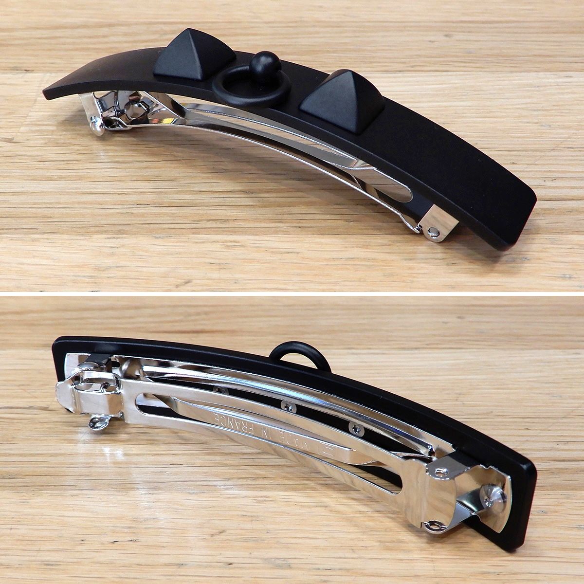 新品同様 エルメス コリエドシアン カプリスGM バレッタ クルーメドール 黒 coeuriche777_12915