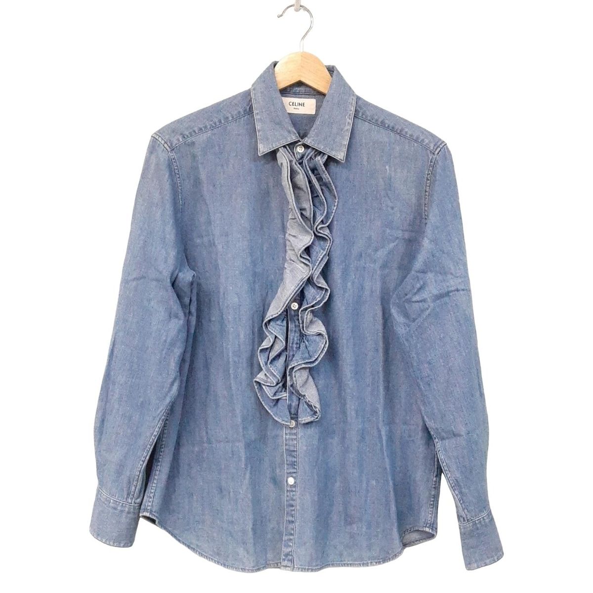 セリーヌ CELINE トップス 長袖シャツブラウス サイズ40 M ダークグリーン×オレンジ×マルチ レディース 美品 CELINE（シャツ⁄ブラウス(長袖⁄七分)）のフリマアイテム一覧