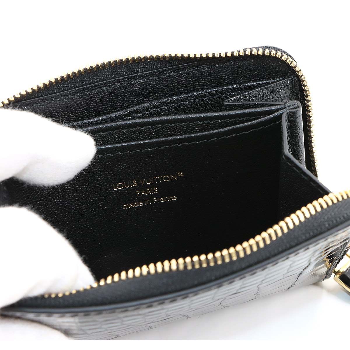 【最新モデル】 RFID ルイヴィトン エピ ノワール ジッピーコインパース LOUIS VUITTON現行RFID未使用に近いエピノワールジッピーコイン