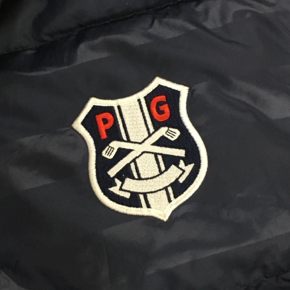 超美品】パーリーゲイツ ダウンベスト ネイビー ボーダー地模様