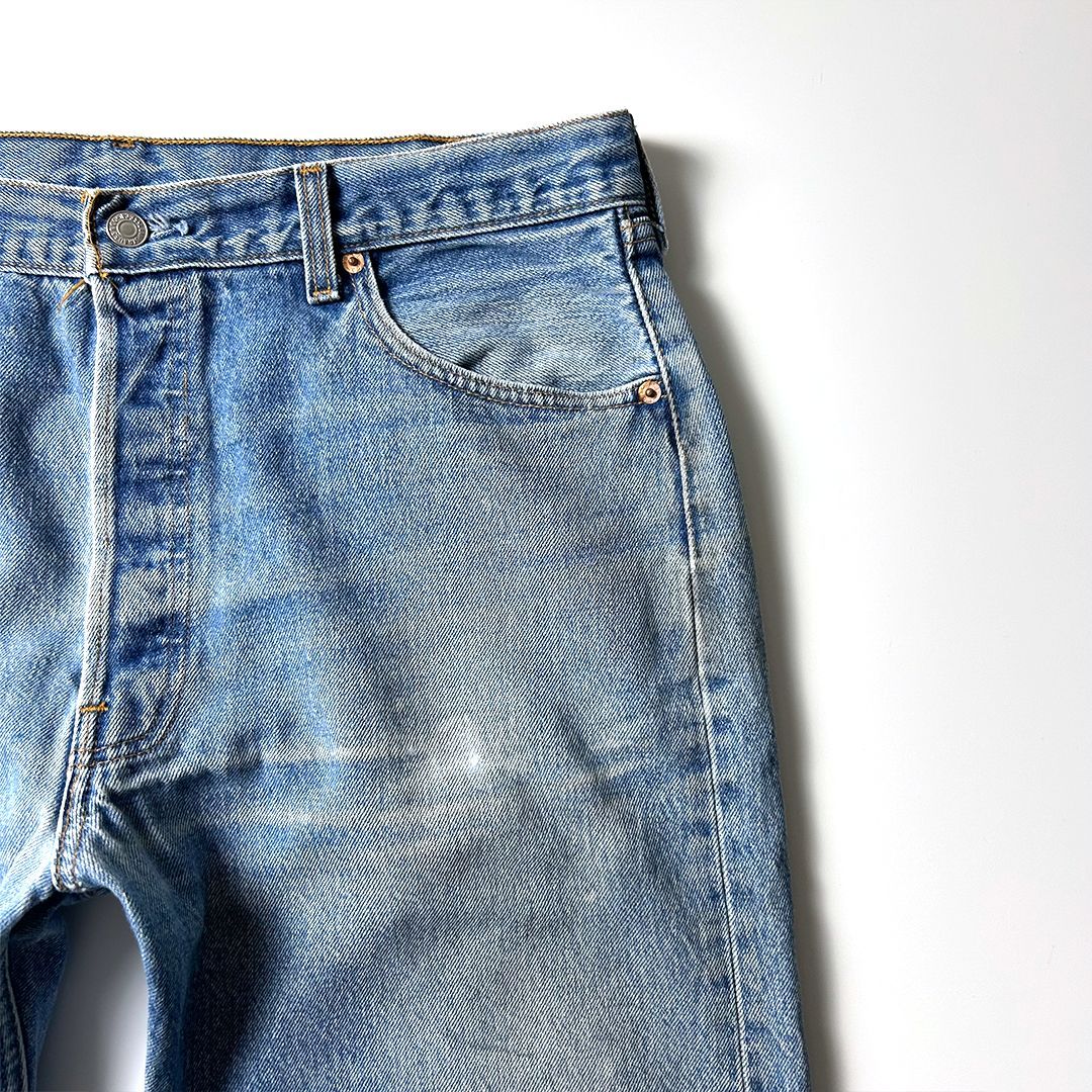 Levi's 501 W36 L32 アメリカ製 ストレート デニムジーンズ 90's USA製 Levi's 501 濃紺ストレートデニム w36
