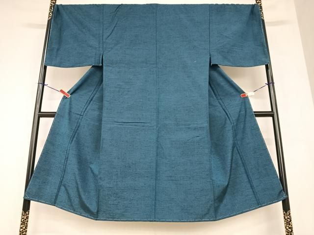 平和屋着物●男性 紬 色無地 褐返色 正絹 AABA0385zg