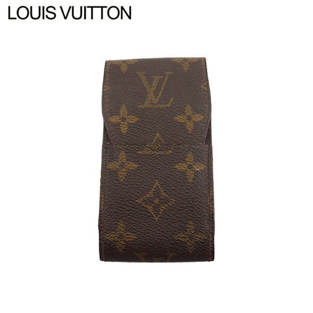 LOUIS PAY VUITTON◇エテュイ・シガレット_モノグラム・キャンバス_BRW/レザー/BRW/モノグラム/メンズ