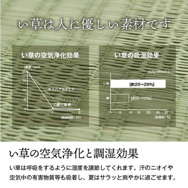 純国産い草 上敷きカーペット/絨毯 【格子柄 江戸間3畳 約174×261cm】 両面使用 抗菌 防臭 調湿 耐久性 日本製 〔リビング〕【代引不可】 格子柄 上敷き カーペット 「グラッセ」 江戸間8畳 約348×352cm