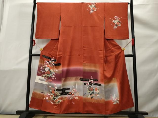 平和屋着物□訪問着 霞文 霰文 暈し染め 正絹 逸品 CAAV2060ev 平和