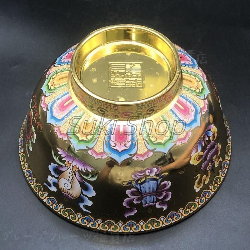 銅 細工 四神獣 招財進宝小碗 茶碗 茶道具 工芸品 美術品 置物 銅器 ?金碗 吉祥八宝碗 色絵法宝碗 装飾品 工芸品 美術品 置物