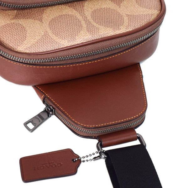 コーチ メンズ バッグ COACH コーティングキャンバス レザー
