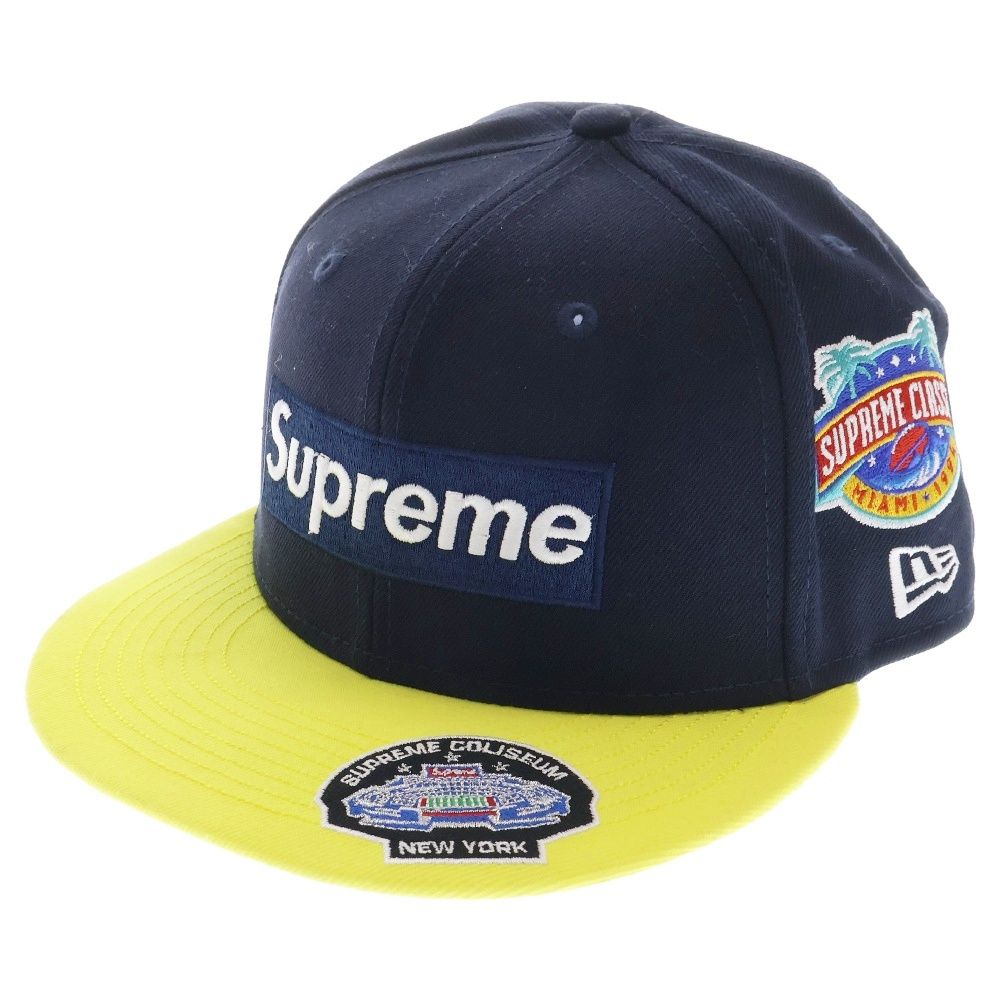 SUPREME (シュプリーム) 23AW × New Era Championships Box Logo Cap ニューエラ チャンピオンシップス ボックスロゴ ベースボールキャップ 帽子 ネイビー/イエロー