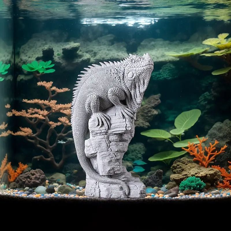 石のリザード像 魚置物 インテリア置物 置物 インテリア小物