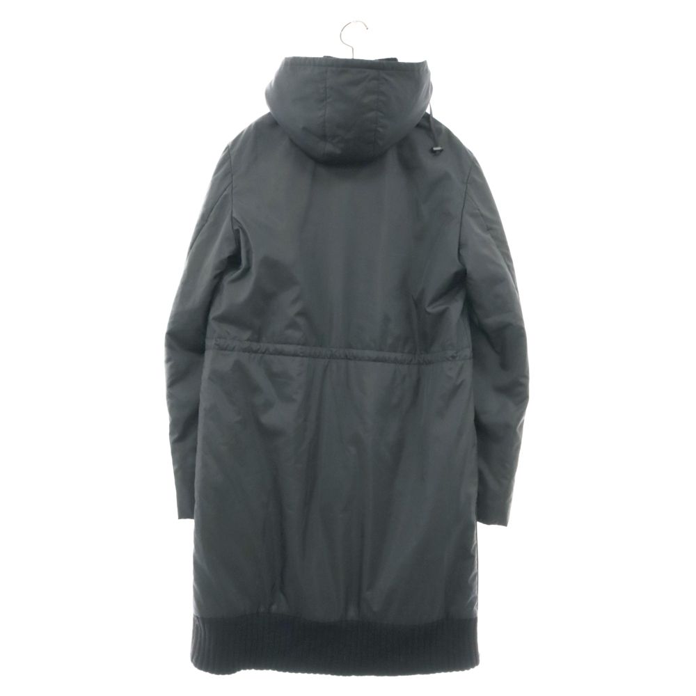 バーバリーブラックレーベル　フード付きブラックナイロンコート バーバリーブラックレーベル フード付ナイロンコート