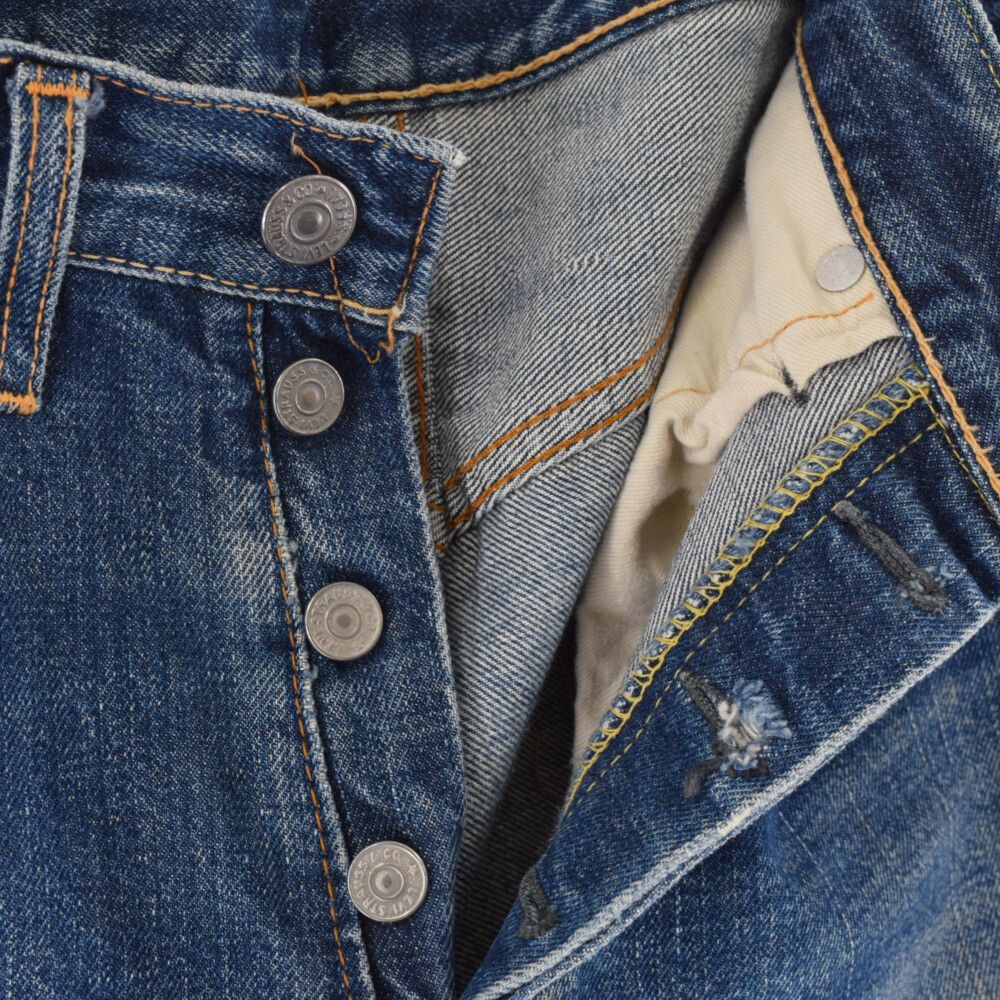 Levi's (リーバイス) 60s VINTAGE 501 BIG E ボタン裏2 赤耳 足長R