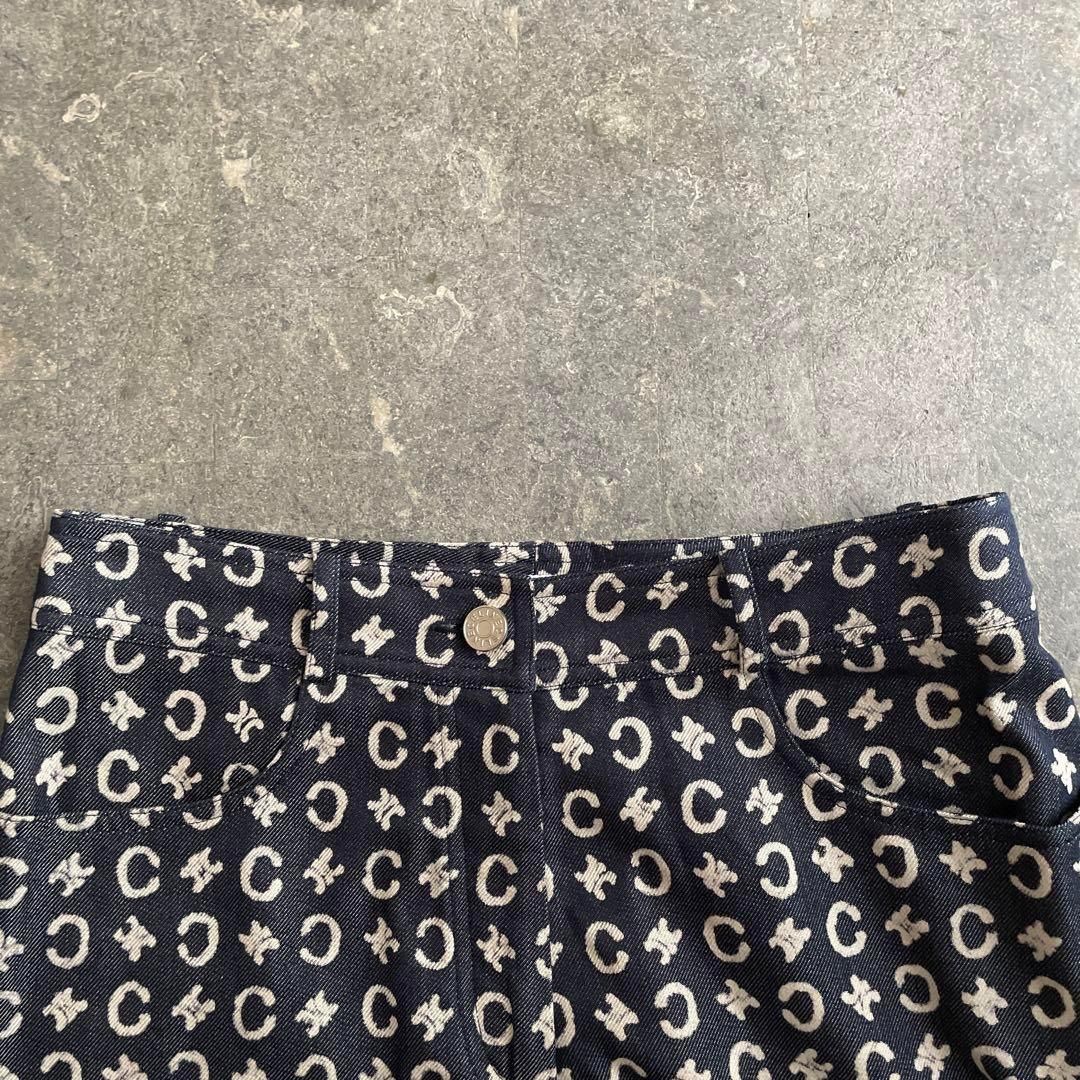 P セリーヌ CELINE マカダム 総柄 デニム パンツ ボトム ズボン 38