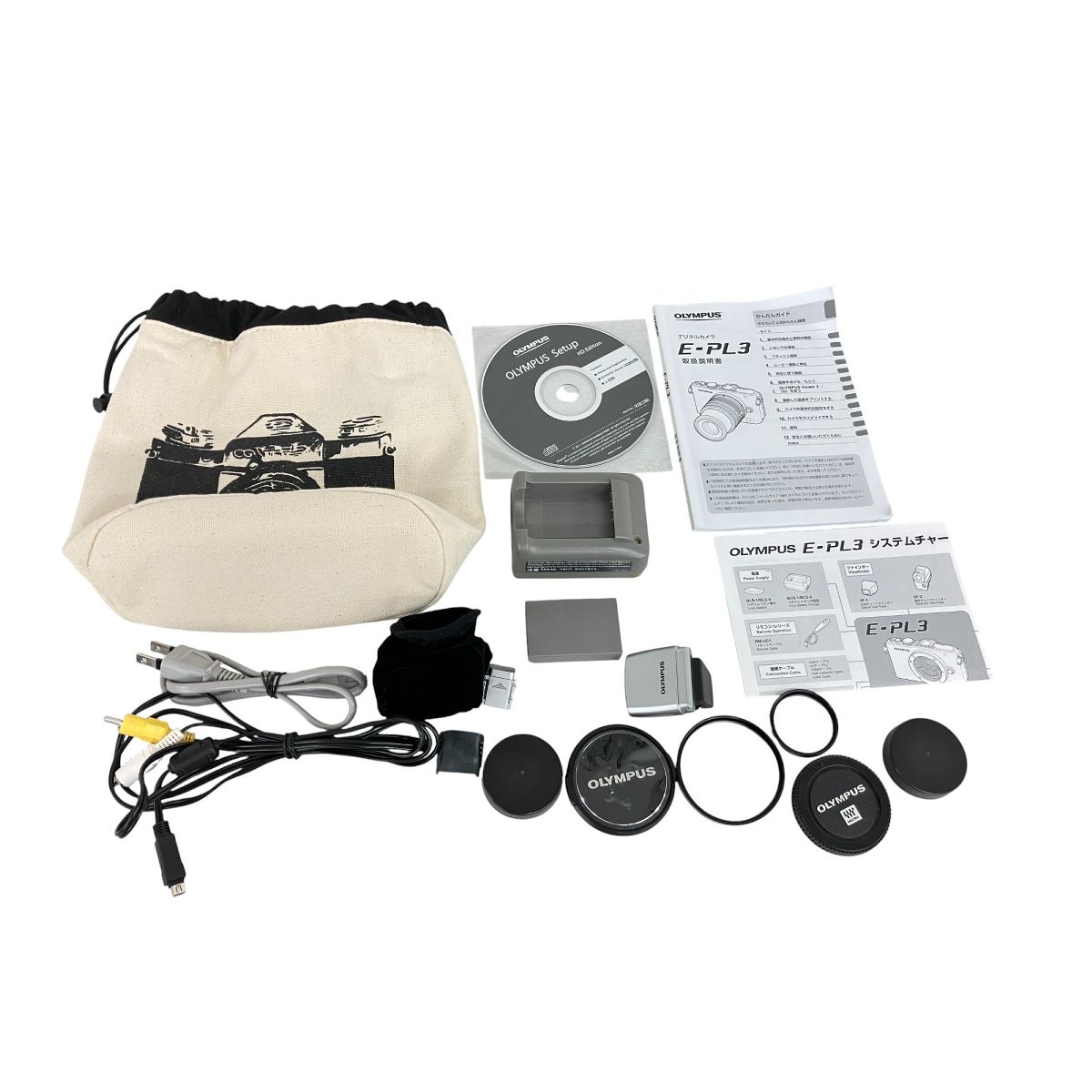 OLYMPUS PEN Lite E PL 3 14 42 mm 5 6 40 150 4 ダブルズームキット ミラーレス カメラ