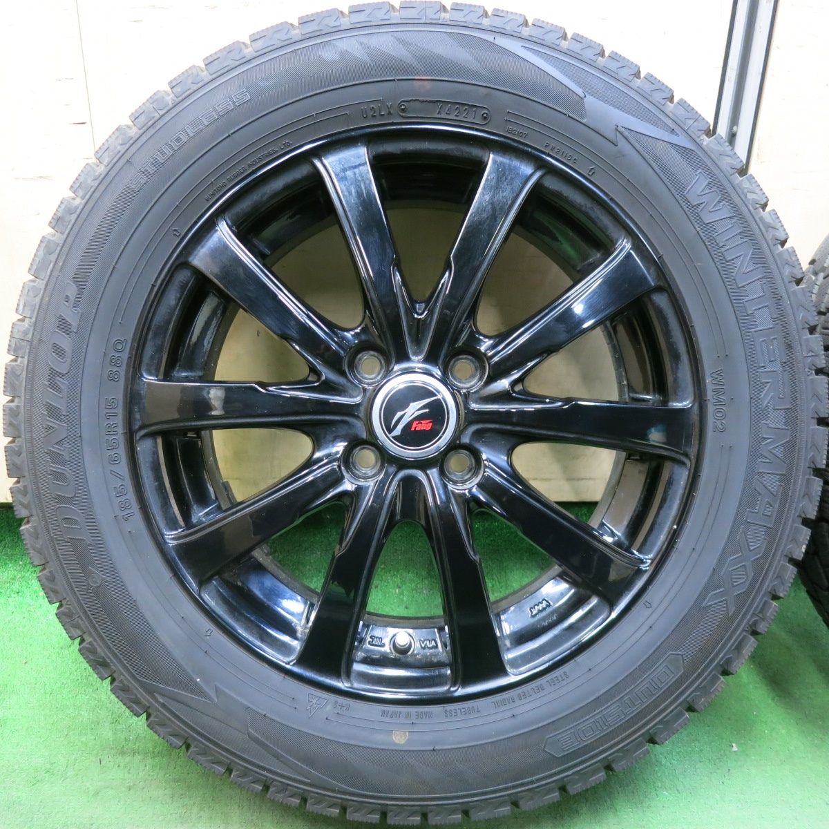タイヤ屋185/65R15アルミ付4本 本州送料込み D-7302 185⁄65R15