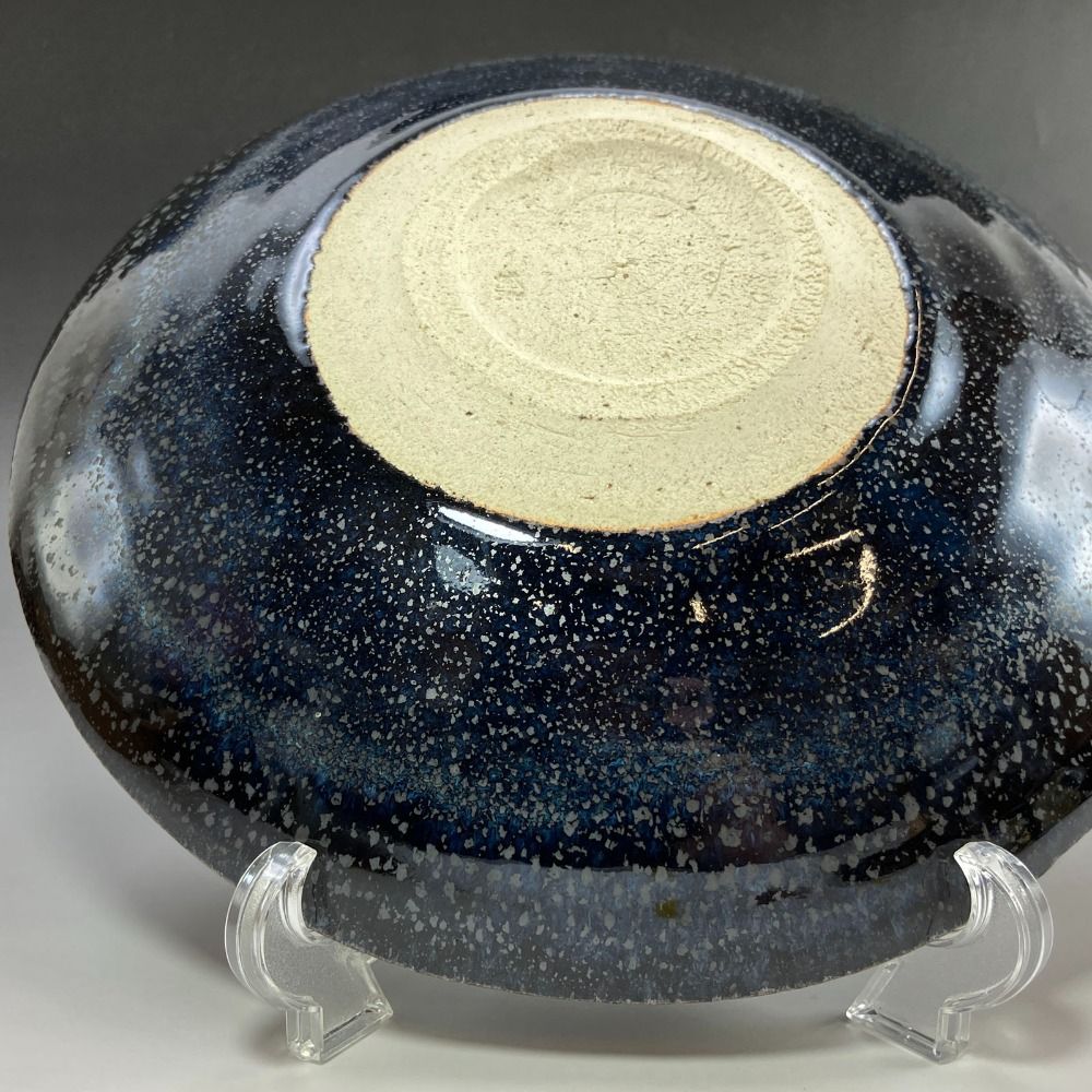 青油滴天目釉皿
