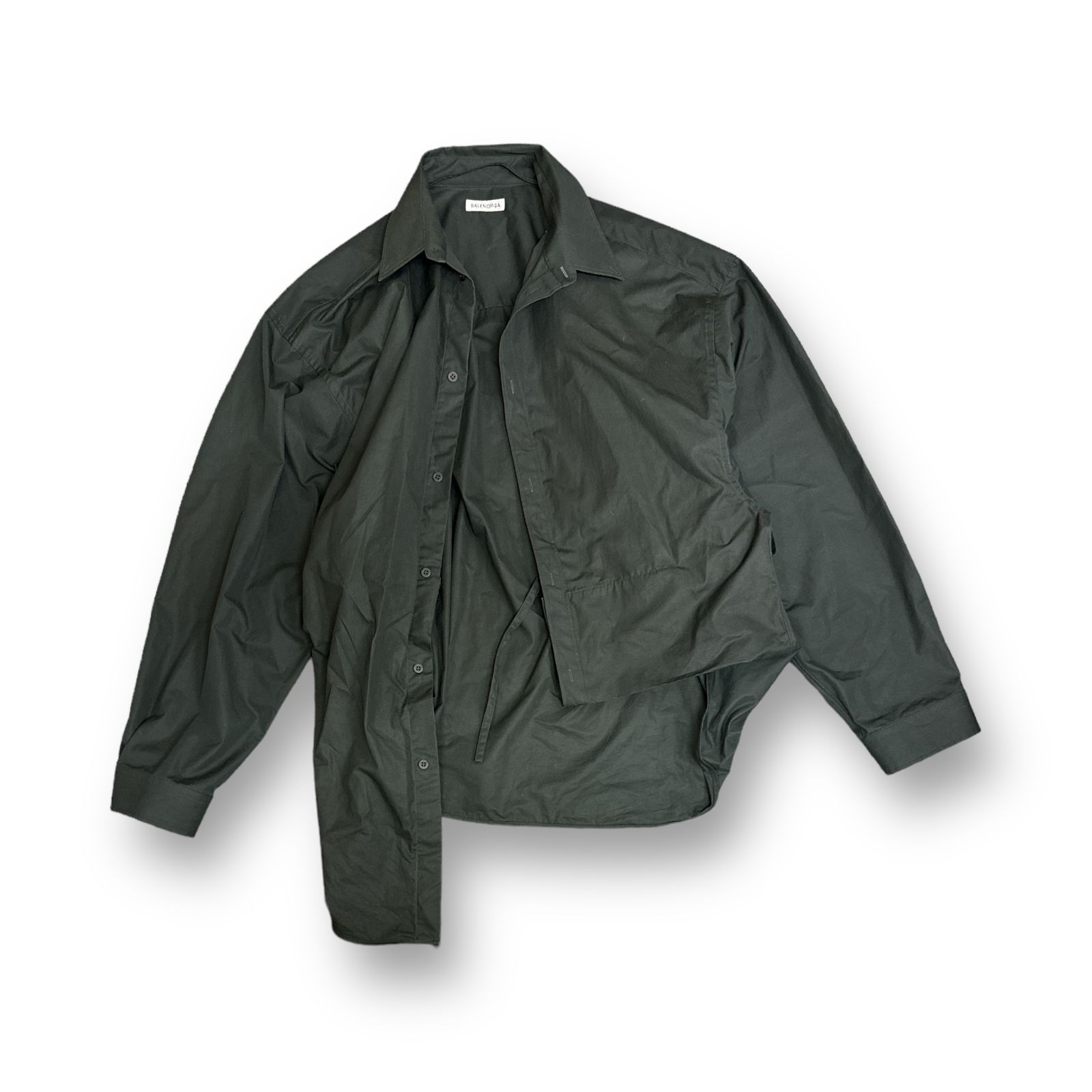 国内正規 定価146700円 BALENCIAGA 22AW Oversized Wrap Shirt