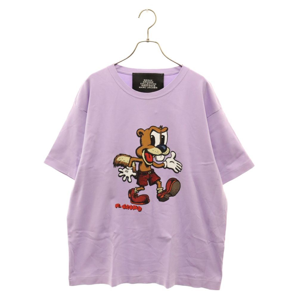 MARC JACOBS (マークジェイコブス) 19SS R. Crumb Print T-Shirt ロバートクラム キャラクタープリント クルーネック半袖Tシャツ パープル M4007845-18